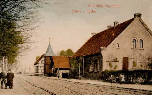 Szkoła i kościół w Gross Christinenberg-ok. 1925r.