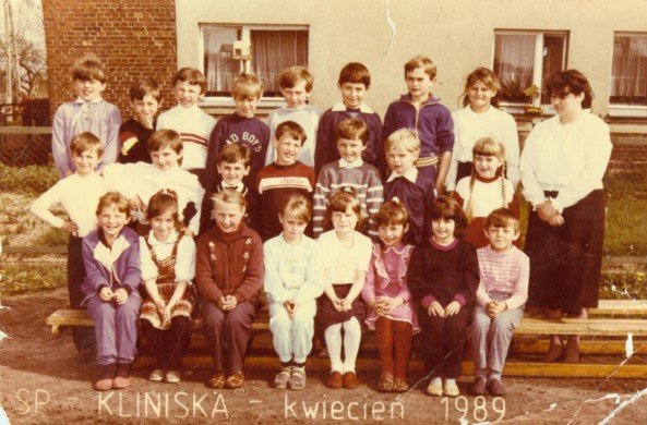 Klasa IIIa SP Kliniska - wychowawczyni E. Sekuła (kwiecień 1989r.)