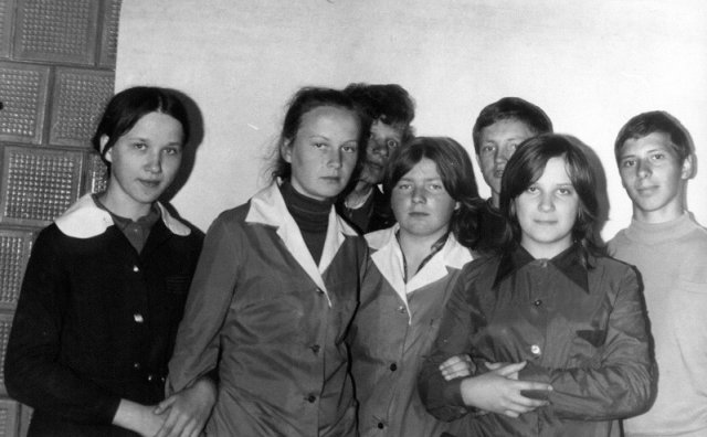 Klasa VII Szkoły Podstawowej w Kliniskach (1972r.)